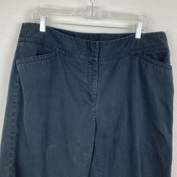 Charter Club Black Capri Jeans Classic Fit Cotton Wide Leg Pockets Size Plus 16 - Picture 2 of 9